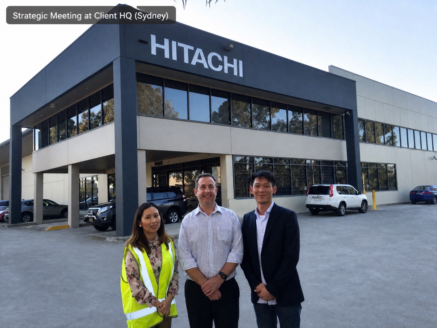 YEAR DAY representative meeting the client team at Hitachi Australia headquarters in Sydney